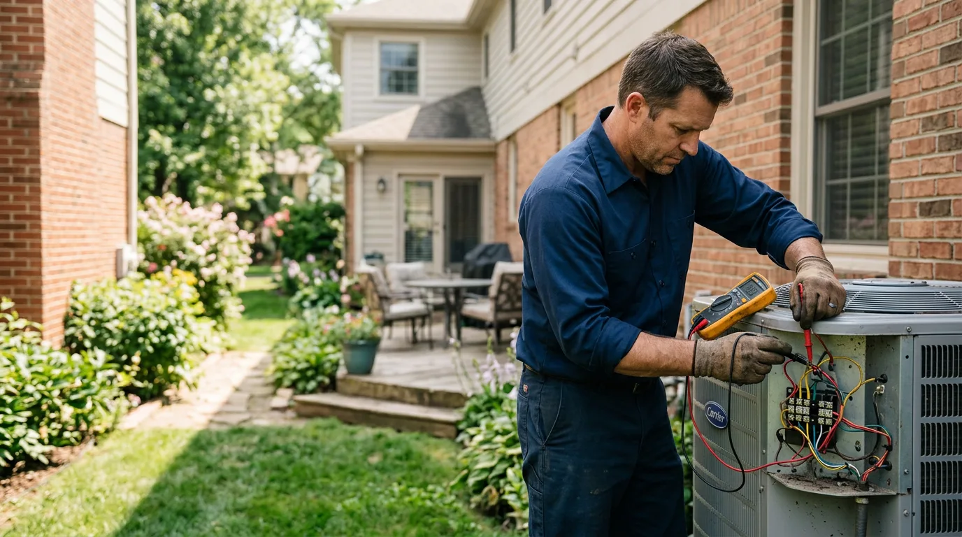 HVAC technician working near Shiloh, OH